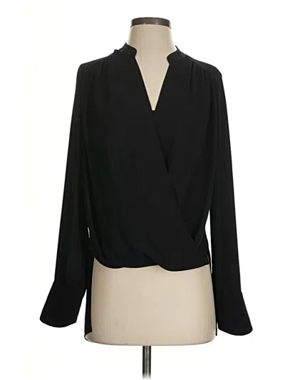Pre-owned Bcbgmaxazria Long Sleeve Blouse In Black
