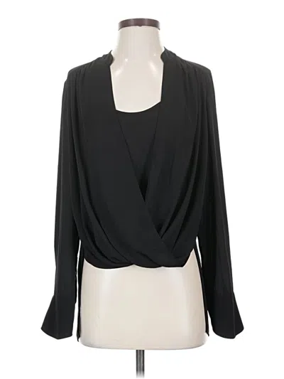 Pre-owned Bcbgmaxazria Long Sleeve Blouse In Black