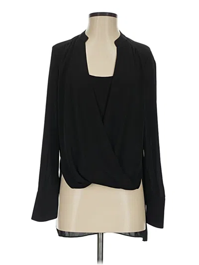 Pre-owned Bcbgmaxazria Long Sleeve Blouse In Black