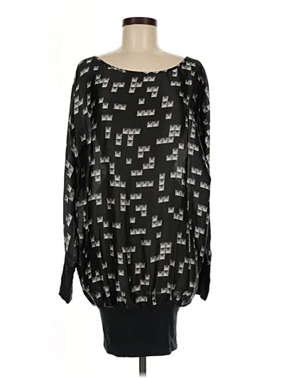 Bcbgmaxazria Long Sleeve Blouse In Black