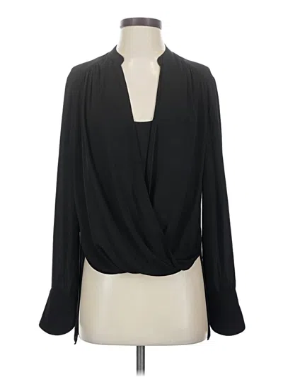 Pre-owned Bcbgmaxazria Long Sleeve Blouse In Black