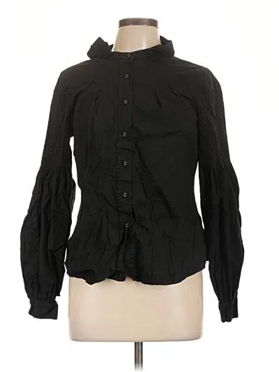 Pre-owned Bcbgmaxazria Long Sleeve Blouse In Black
