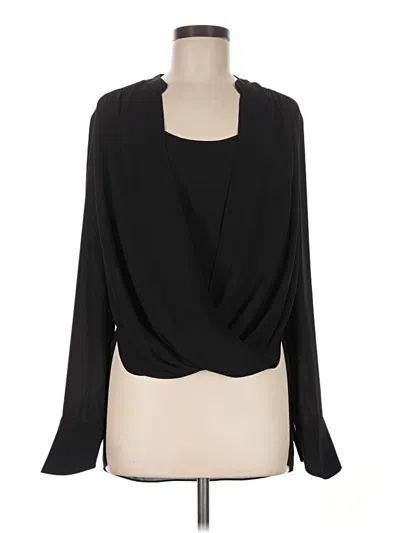 Pre-owned Bcbgmaxazria Long Sleeve Blouse In Black