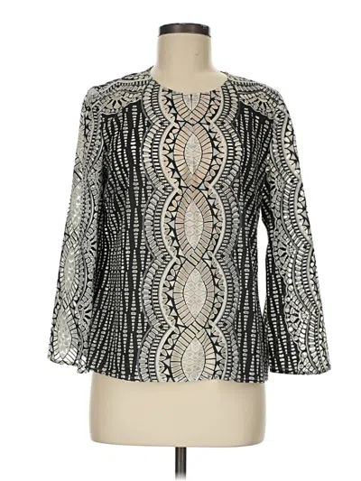 Pre-owned Bcbgmaxazria Long Sleeve Blouse In Black