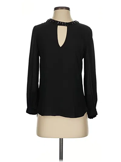 Pre-owned Bcbgmaxazria Long Sleeve Blouse In Black