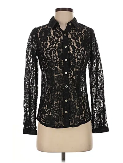Pre-owned Bcbgmaxazria Long Sleeve Blouse In Black