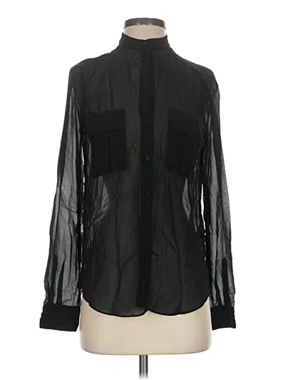 Pre-owned Bcbgmaxazria Long Sleeve Blouse In Black