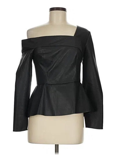 Pre-owned Bcbgmaxazria Long Sleeve Blouse In Black