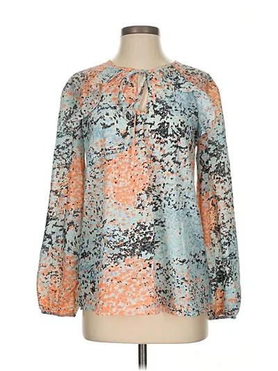 Pre-owned Bcbgmaxazria Long Sleeve Blouse In Blue