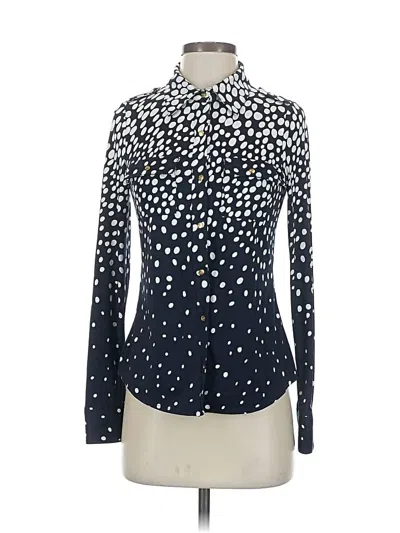 Pre-owned Bcbgmaxazria Long Sleeve Blouse In Blue