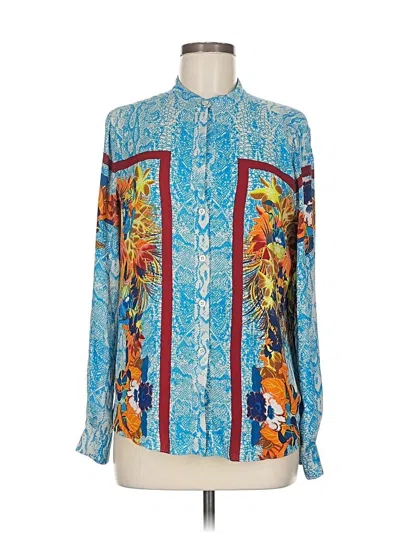 Pre-owned Bcbgmaxazria Long Sleeve Blouse In Blue