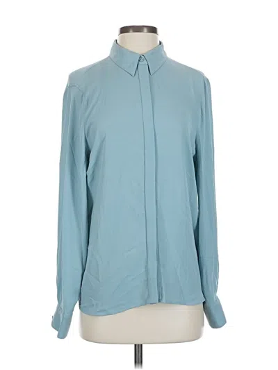 Pre-owned Bcbgmaxazria Long Sleeve Blouse In Blue