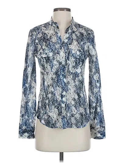 Pre-owned Bcbgmaxazria Long Sleeve Blouse In Blue