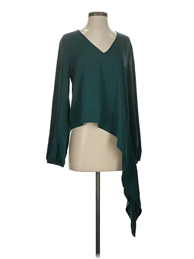 Pre-owned Bcbgmaxazria Long Sleeve Blouse In Blue