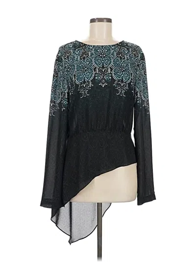 Pre-owned Bcbgmaxazria Long Sleeve Blouse In Blue