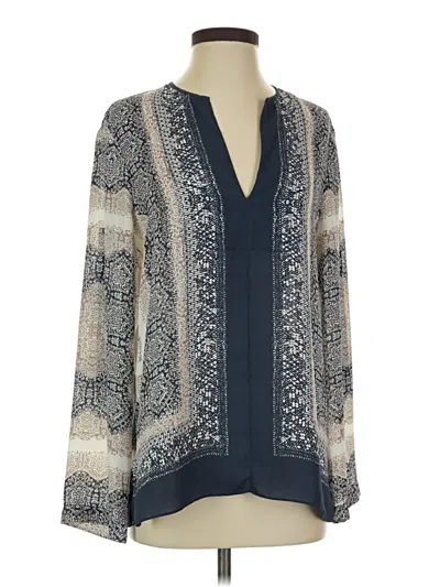 Pre-owned Bcbgmaxazria Long Sleeve Blouse In Blue