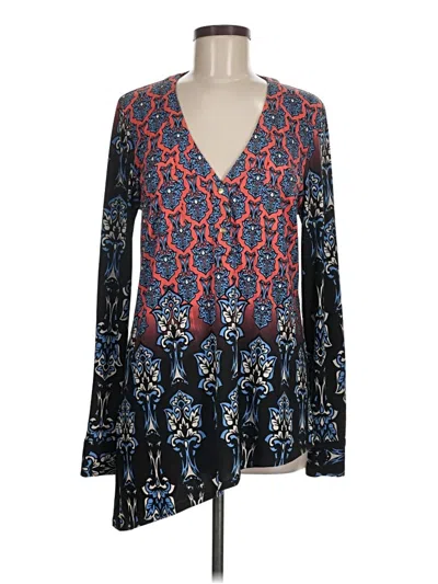 Pre-owned Bcbgmaxazria Long Sleeve Blouse In Blue