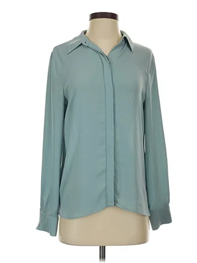 Pre-owned Bcbgmaxazria Long Sleeve Blouse In Blue