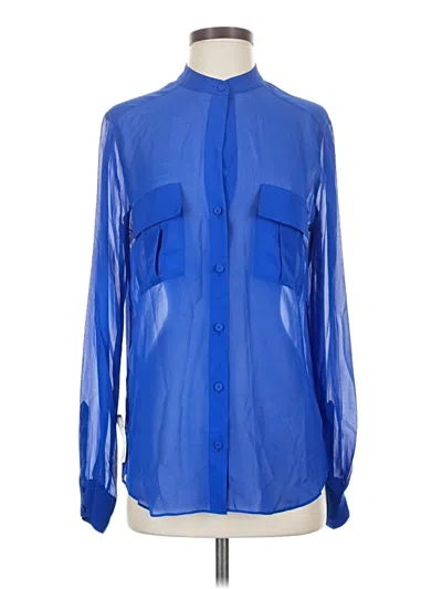 Bcbgmaxazria Long Sleeve Blouse In Blue