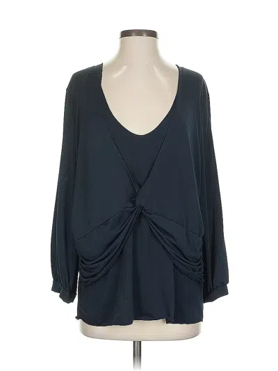 Pre-owned Bcbgmaxazria Long Sleeve Blouse In Blue
