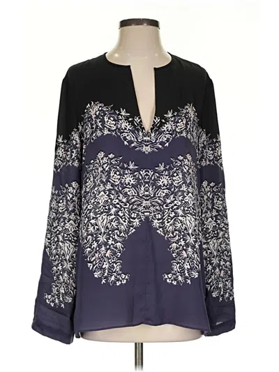 Pre-owned Bcbgmaxazria Long Sleeve Blouse In Blue
