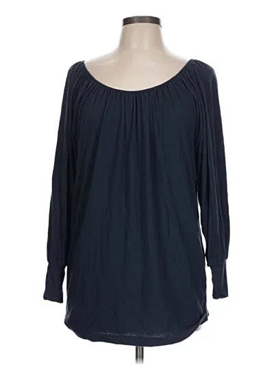 Pre-owned Bcbgmaxazria Long Sleeve Blouse In Blue