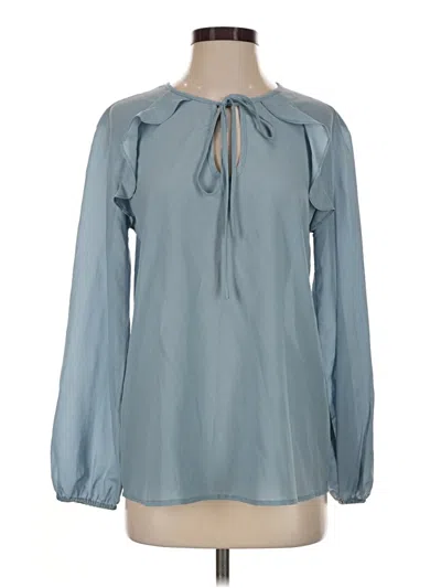 Pre-owned Bcbgmaxazria Long Sleeve Blouse In Blue