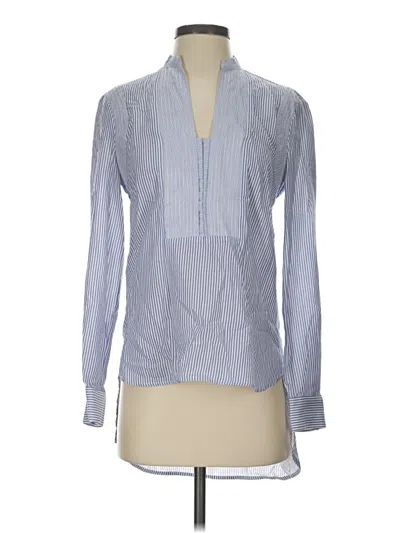 Pre-owned Bcbgmaxazria Long Sleeve Blouse In Blue