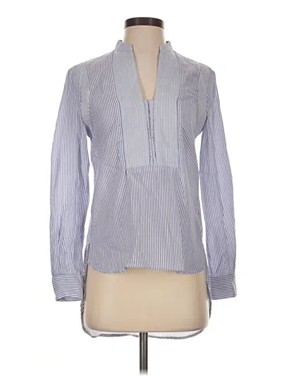Pre-owned Bcbgmaxazria Long Sleeve Blouse In Blue