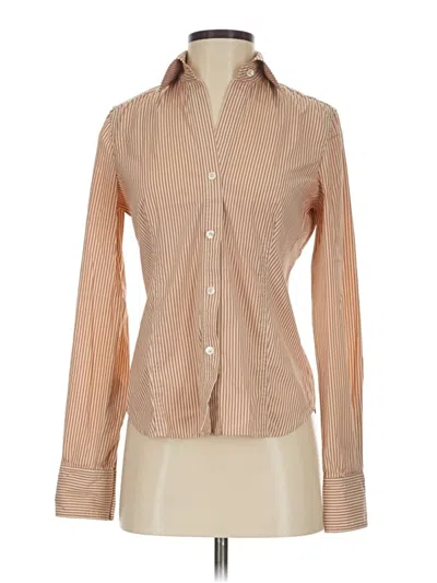 Pre-owned Bcbgmaxazria Long Sleeve Blouse In Brown