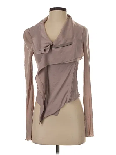 Pre-owned Bcbgmaxazria Long Sleeve Blouse In Brown