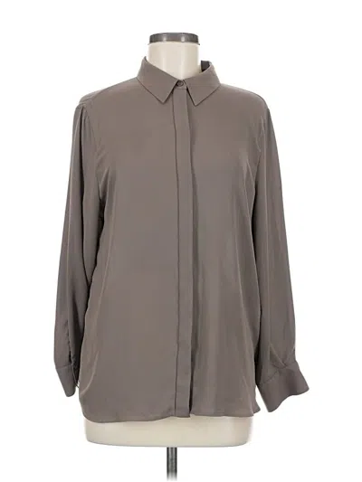 Pre-owned Bcbgmaxazria Long Sleeve Blouse In Gray