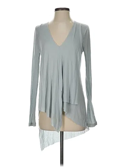 Pre-owned Bcbgmaxazria Long Sleeve Blouse In Gray