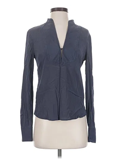 Pre-owned Bcbgmaxazria Long Sleeve Blouse In Gray