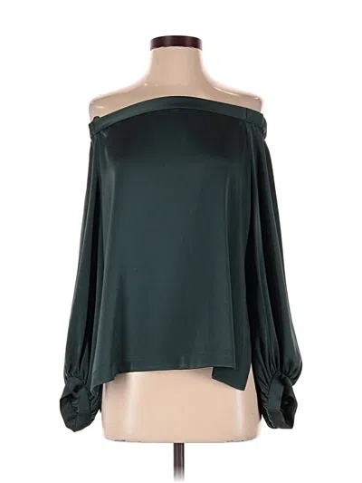 Pre-owned Bcbgmaxazria Long Sleeve Blouse In Green