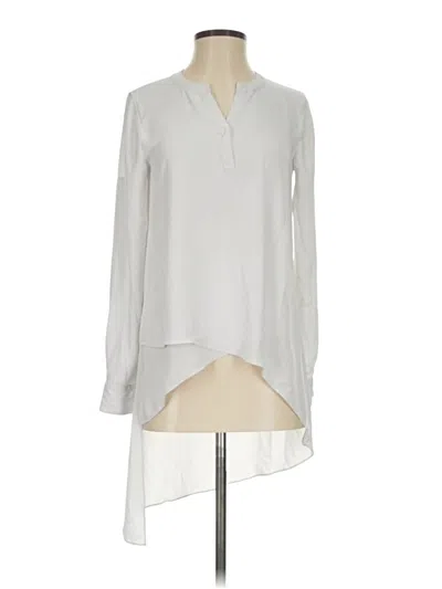 Pre-owned Bcbgmaxazria Long Sleeve Blouse In Ivory