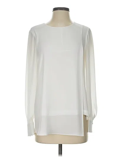 Pre-owned Bcbgmaxazria Long Sleeve Blouse In Ivory