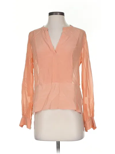 Pre-owned Bcbgmaxazria Long Sleeve Blouse In Orange