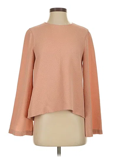 Pre-owned Bcbgmaxazria Long Sleeve Blouse In Orange