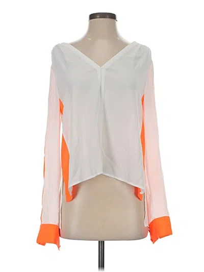 Pre-owned Bcbgmaxazria Long Sleeve Blouse In Orange