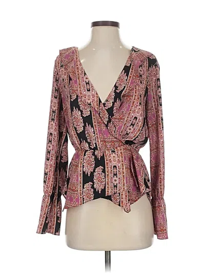 Pre-owned Bcbgmaxazria Long Sleeve Blouse In Pink