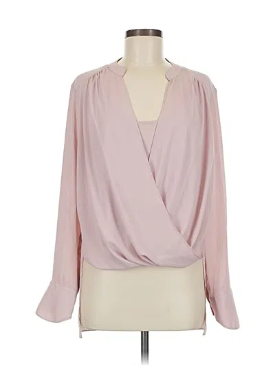 Pre-owned Bcbgmaxazria Long Sleeve Blouse In Pink