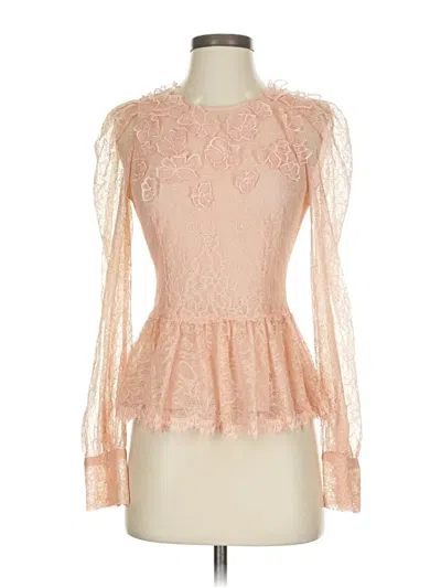 Pre-owned Bcbgmaxazria Long Sleeve Blouse In Pink