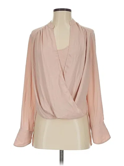 Pre-owned Bcbgmaxazria Long Sleeve Blouse In Pink