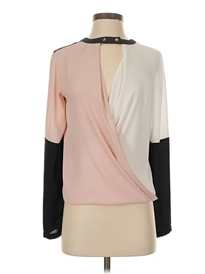 Pre-owned Bcbgmaxazria Long Sleeve Blouse In Pink