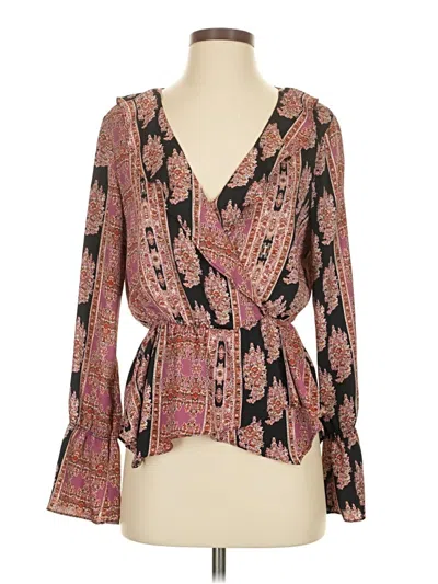 Pre-owned Bcbgmaxazria Long Sleeve Blouse In Pink