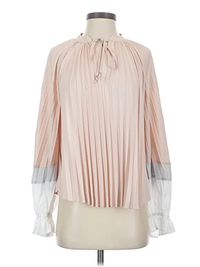 Pre-owned Bcbgmaxazria Long Sleeve Blouse In Pink