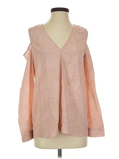 Pre-owned Bcbgmaxazria Long Sleeve Blouse In Pink