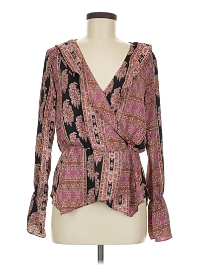Pre-owned Bcbgmaxazria Long Sleeve Blouse In Pink