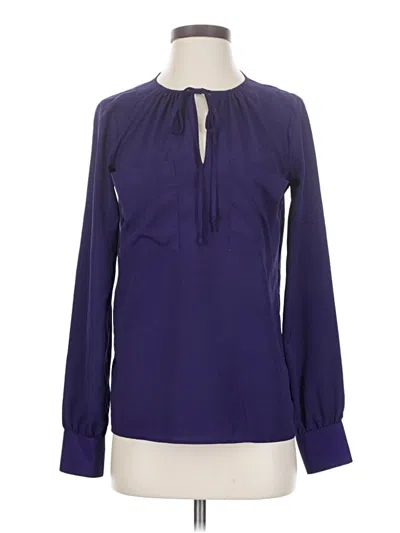 Pre-owned Bcbgmaxazria Long Sleeve Blouse In Purple